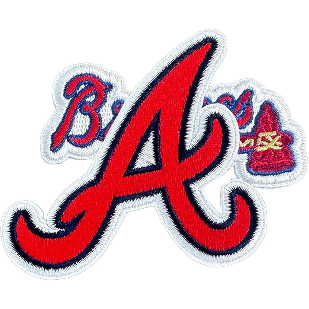 2 Chiếc Sắt Bóng Chày Atlanta Trên Miếng Dán, Thêu Đính Cho Mũ, Áo Thun, Ba Lô, Quần Jean. (Atlanta)
