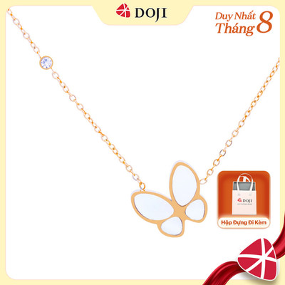 Dây chuyền nữ Cánh Bướm mạ vàng cao cấp kết hợp xà cừ, thiết kế thiên nhiên - DOJI