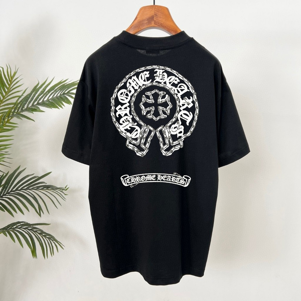 Chrome Hearts / Chrome Hearts Nam Nữ Áo Thun In Hình Áo Thun Cặp Đôi Áo Thun Âu Mỹ KERJ