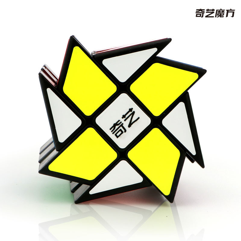 Qiyi Fire Rubik 's Cube Wheel Phiên bản thứ ba Cối xay gió Biến thể hình đặc biệt Lửa bánh xe thứ ba