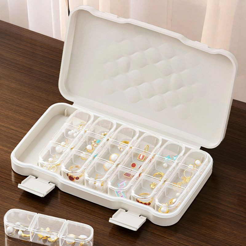 Jewelry ring storage box for earrings12y Jewelry storage red ear box storage box new product transpa