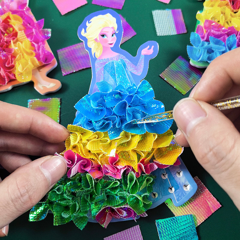 Công Chúa Elsa Poke Cô Gái Vui Vẻ Tự Làm Vẽ Tay Elsa Trẻ Em Frozen Elsa Váy Đầm Đồ Chơi