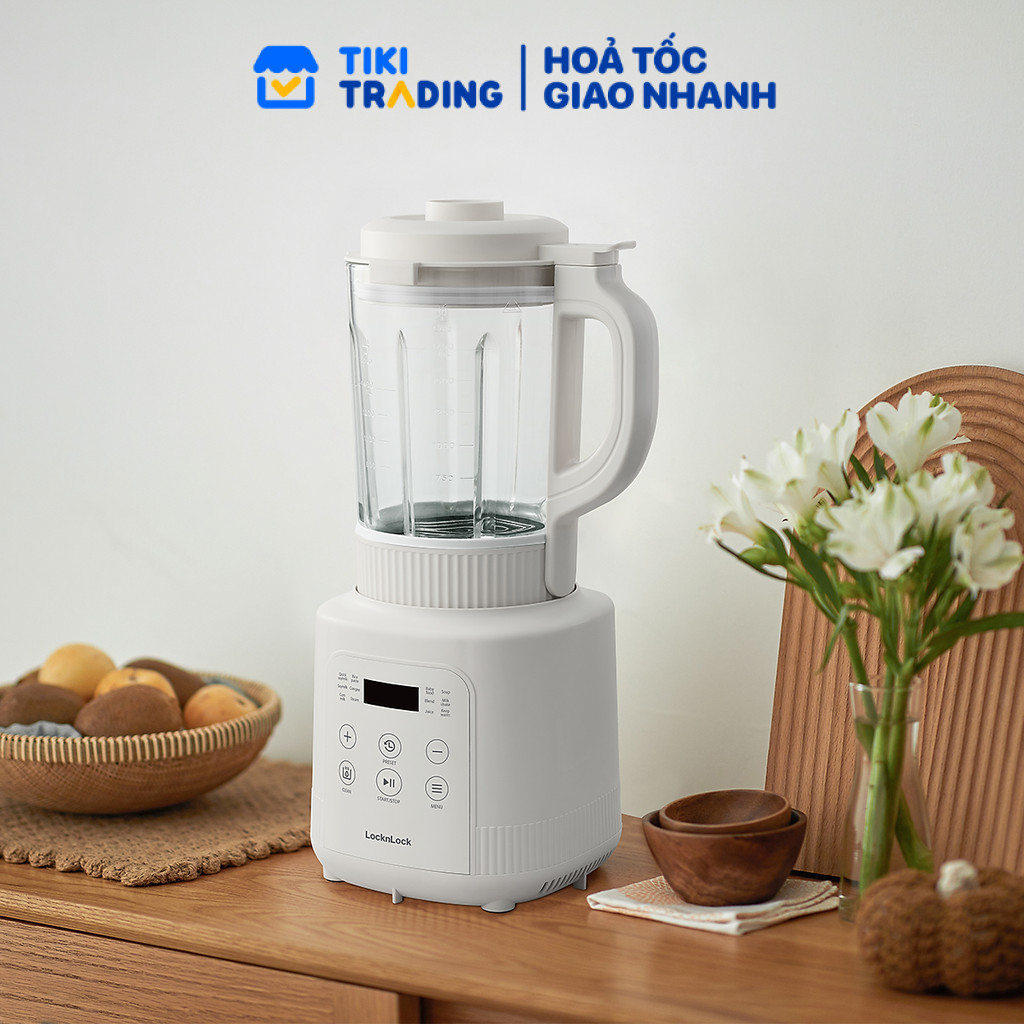Máy làm sữa hạt đa năng Locknlock EJM486IVY heating blender - Dung tích 1.75L - Màu ngà