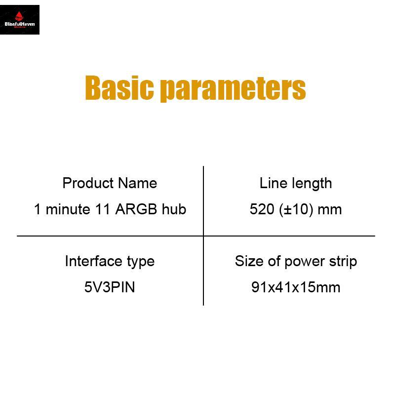 Quạt làm mát PC ARGB HUB 1 đến 11 5V 3Pin LED Strip Light HUB Adapter SATA Power ARGB Fan Splitter F