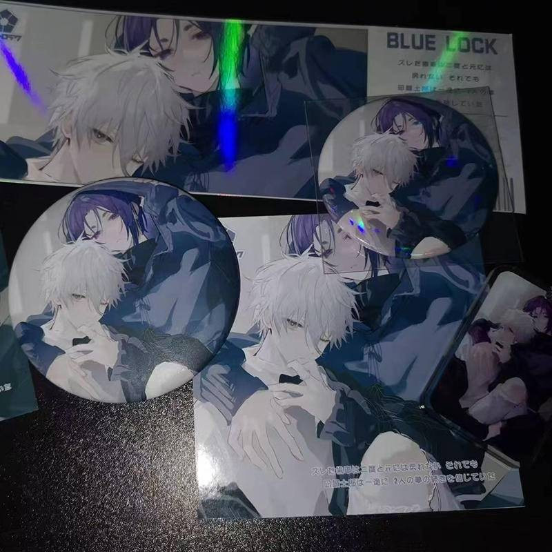 6 Miếng Khóa Xanh Anime Túi Quà May Mắn Hoạt Hình Seishiro Nagi Reo Mikage Bộ Sưu Tập Túi Móc Khóa L