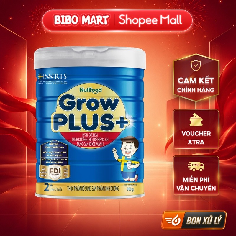 [KOL] Sữa GrowPLUS + xanh hỗ trợ dinh dưỡng 900g (2Y+) - BM001.2