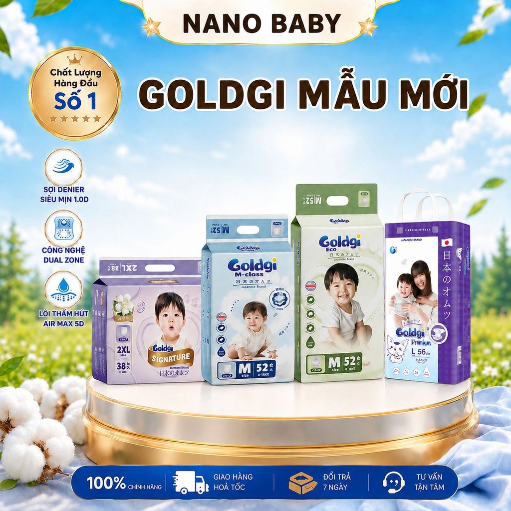 [SIÊU RẺ] Tã Bỉm Goldgi Signature, Goldgi Premium, Goldgi M-Class Chính Hãng Đủ Size