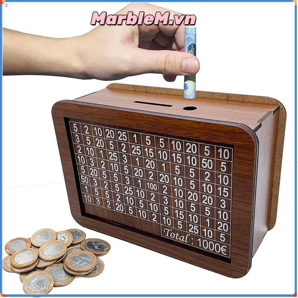 MARBLEM Piggy Bank, với mục tiêu tiết kiệm tiền Counter Hộp đựng tiền thủ công, Hộp tiết kiệm tiền b