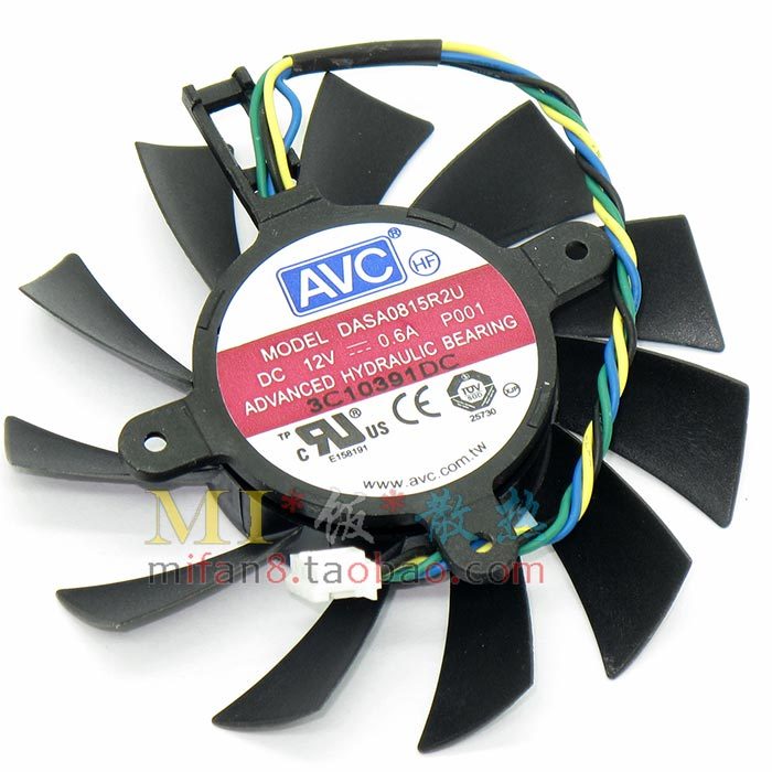 NVIDIA GTX460 550TI AVC Bốn Chân Điều Khiển Nhiệt Độ Thông Minh Card Đồ Họa Quạt Làm Mát DASA0815R2U