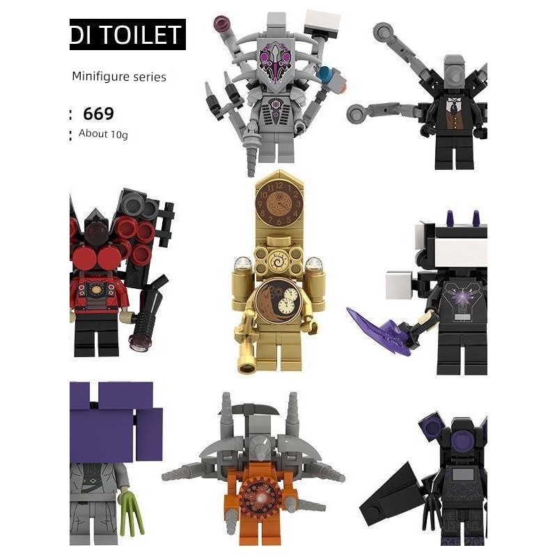 toilet tower defense mô hình lego Nhà vệ sinh Skibidi toilet Titan giám sát người âm thanh người TV 