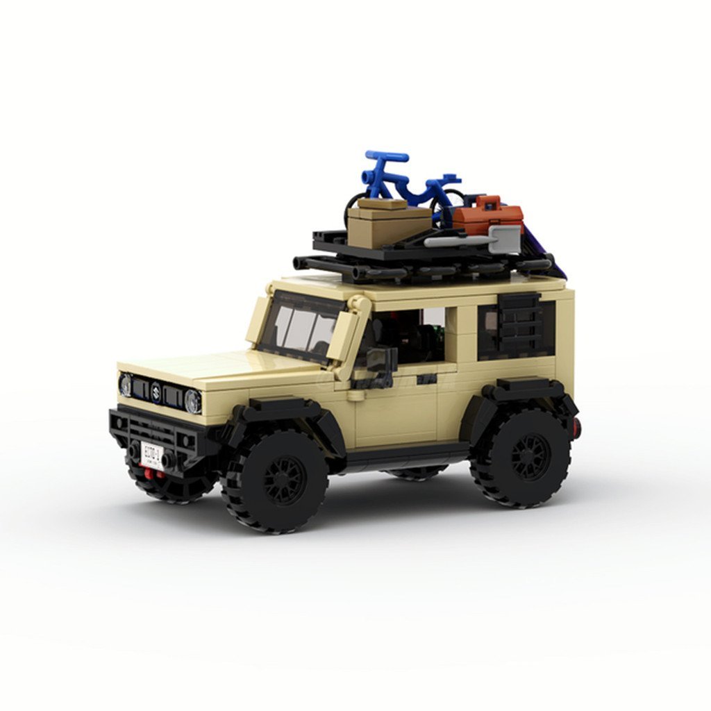 MOC-127321 Yellow Mini Off-Road Vehicle Assembly Toy Blocks DIY Car model puzzle blocks