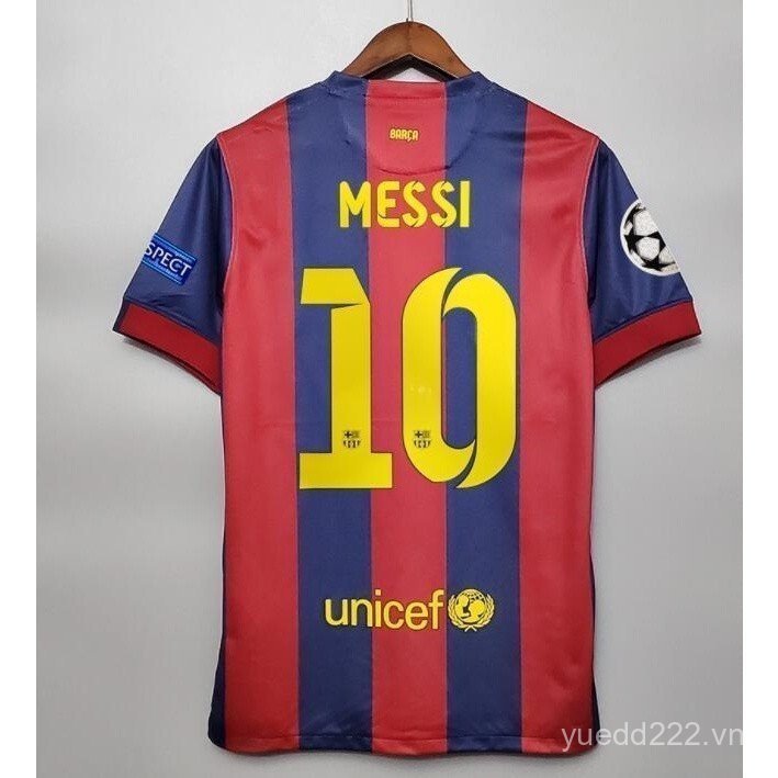 Barcelona 14-15 Trò Chơi Mùa Barcelona Sân Nhà Retro Áo Bóng Đá NEYMAR JR MESSI Nam Chất Lượng Cao R