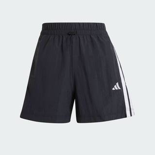 adidas Phong cách sống Quần Short Dệt 3 Gạch Essentials Lifestyle Nữ Đen JE1309