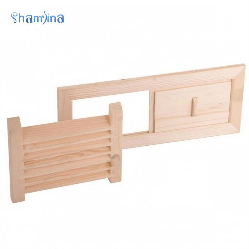 Xông Hơi Thông Gió Louver Gỗ Lỗ Thông Hơi Phụ Kiện Phòng Hơi Nước Xông Hơi Lỗ Thông Hơi Gỗ Bộ Cho Xô