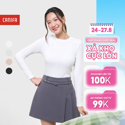 Áo body nữ cổ tròn dài tay CANIFA 6IT25W001
