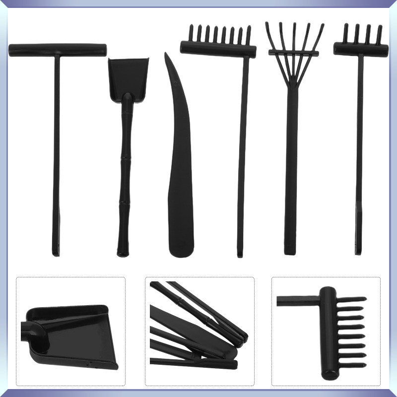 6 Chiếc Mini Garden Rake Zen Rakes Dụng Cụ Đẩy Nhựa Rake Dụng Cụ Cho Bàn Hòa Giải