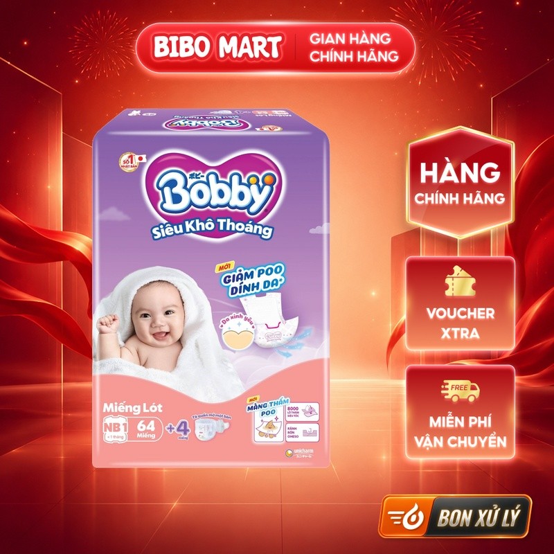 [MALL] Miếng lót Bobby Newborn 1 - 108+6 miếng - BM003.2