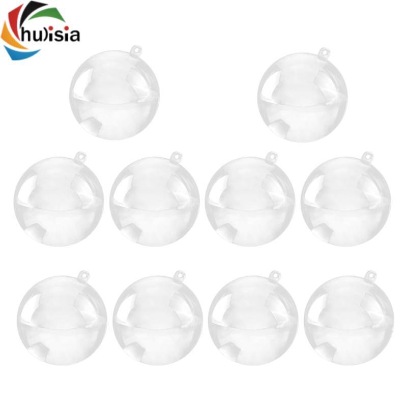 Chulisia 10 Chiếc Nhựa Tròn Bóng Giáng Sinh Bauble Trang Trí Quà Tặng Hiện Tại Thủ Công 40mm