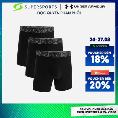 Đồ Lót Nam Under Armour Performance Cotton 6Inch - Đen - 1383889-001 ADS14