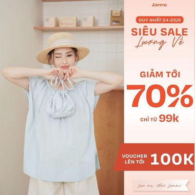 [Tặng kèm túi] Áo bầu, áo tay hến Mila Top chất liệu đũi tơ thoáng mát, siêu nhẹ phù hợp mẹ bầu đi làm đi chơi BY L'AMME