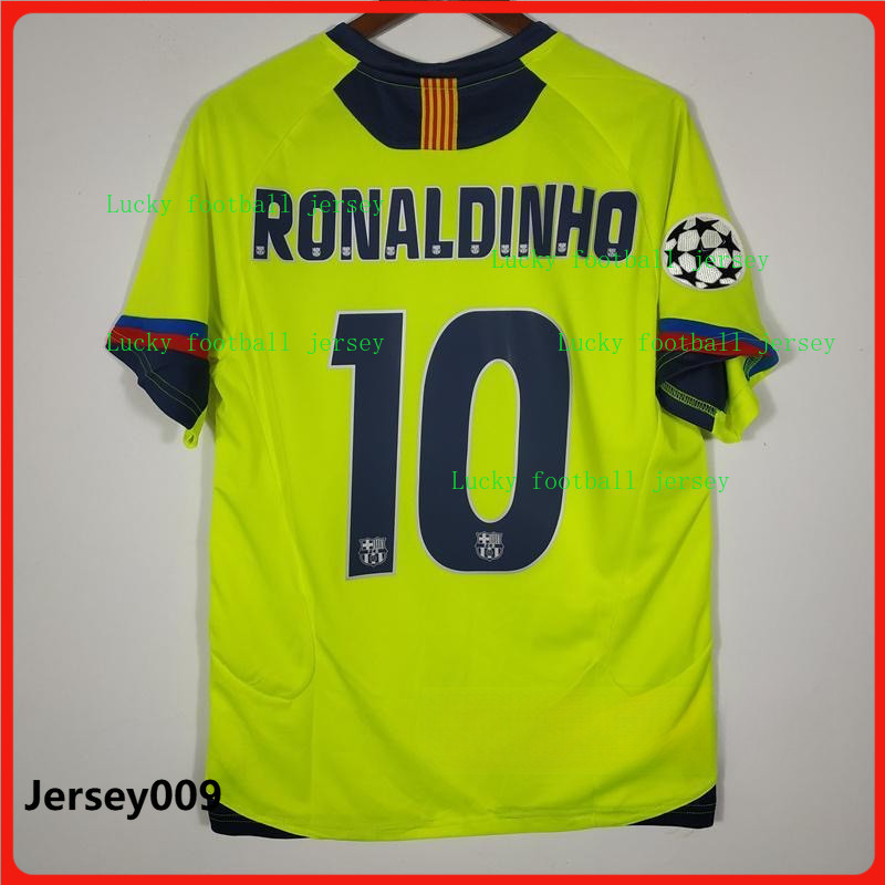 Áo bóng đá nam Barcelona 2005 / 06 #10 Ronaldo #30 Áo đấu cổ điển Messi