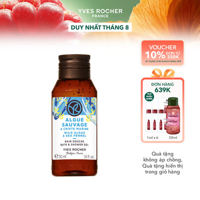 Sữa tắm hương biển Yves Rocher Mini Shower Gel Wild Algae & Sea Fennel 50ml