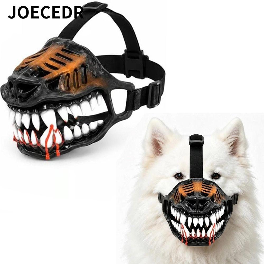 JOCEDR Chó Monster Muzzle, Monster Hell Hound Style Hell Hound Hell Hound Mõm, Dây đeo linh hoạt tho