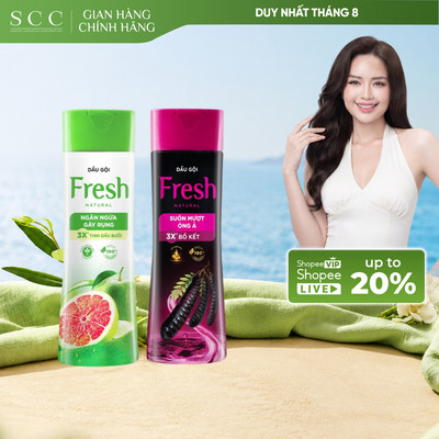 Dầu Gội FRESH Thiên Nhiên Nuôi Dưỡng Tóc Chắc Khoẻ, Mềm Mượt, Bồng Bềnh 180gram