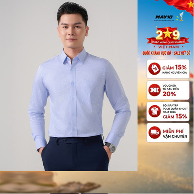 Áo Sơ mi nam dài tay May10 form RegularFit mã 10125130 AK628