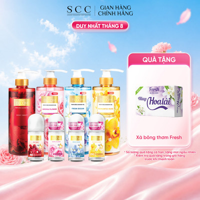 [BẢN CẢI TIẾN] Combo Sữa Tắm 640g & Lăn Khử Mùi 50ml CINDY BLOOM Giúp Da Sáng Mịn, Toả Ngát Hương