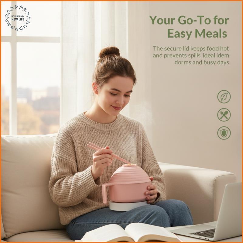 [LS] Bộ Bát Ramen Bát Mì Ramen Có Bát Ramen Chopstis Ramen Bát Nồi Microwavable Có Nắp [PH]