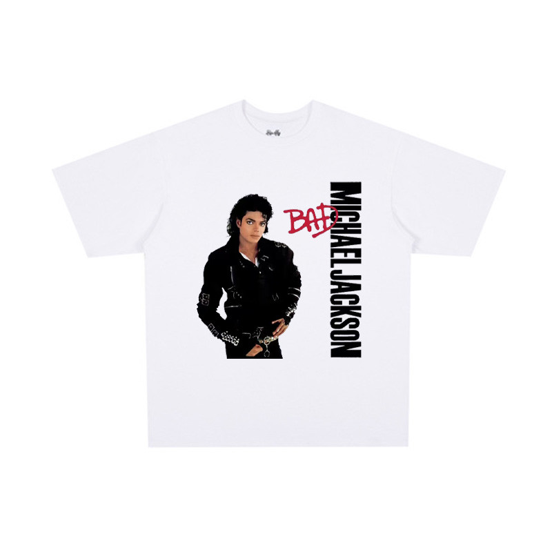 Michael Jackson Michael Jackson Phim Cùng Phong Cách Hàng Hóa Note Áo Thun Tay Ngắn Cổ Vũ Quần Áo