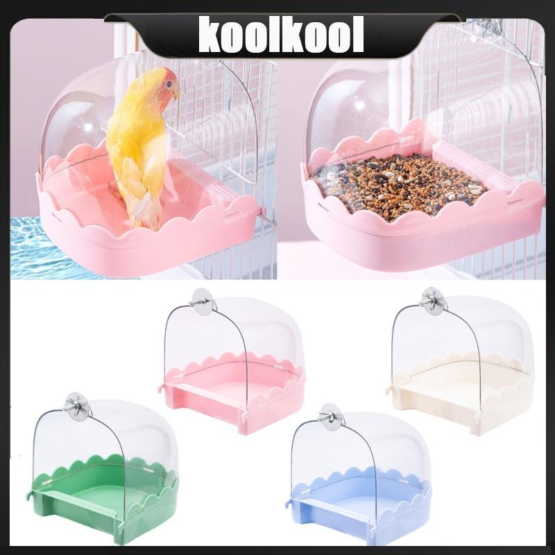 Kool Bird Bồn tắm trong suốt cho lồng Lồng chim Addon Hộp tắm Phụ kiện tắm cho Lovebirds