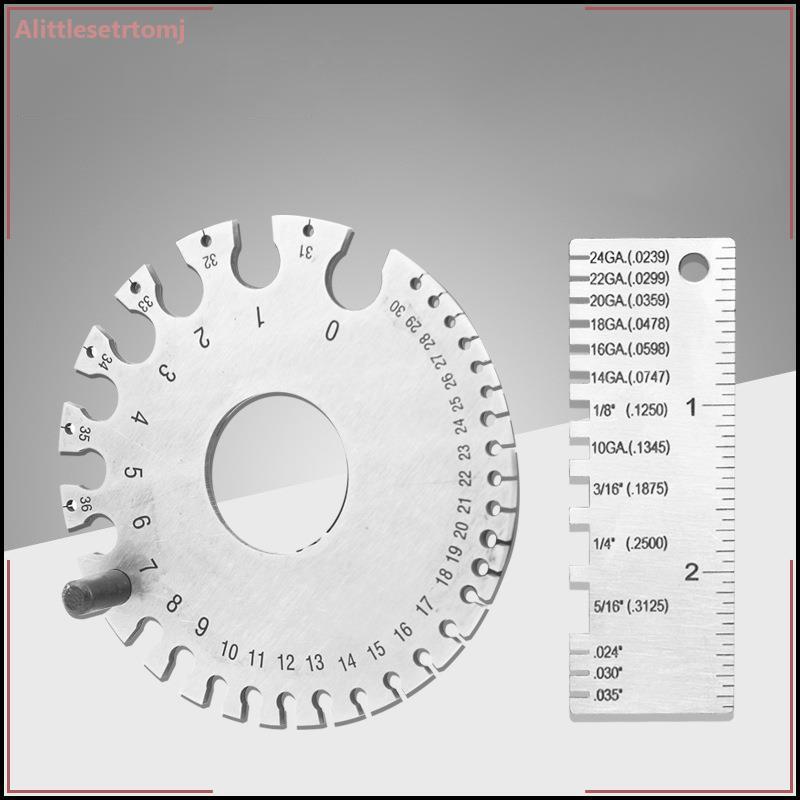 Alittlesetromj 0-36 Vòng AWG SWG Dây Đo Độ Thiness Thước Đo Đường Kính Thép Không Gỉ Đo Dụng Cụ VN