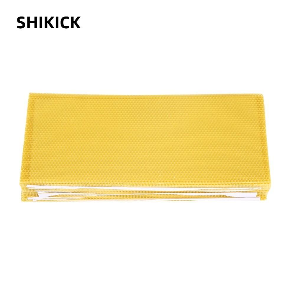 SHIKICK 30 Tấm sáp ong, Tấm nền tổ ong nguyên chất & tự nhiên màu vàng vàng vàng, Tấm nền sáp ong dễ