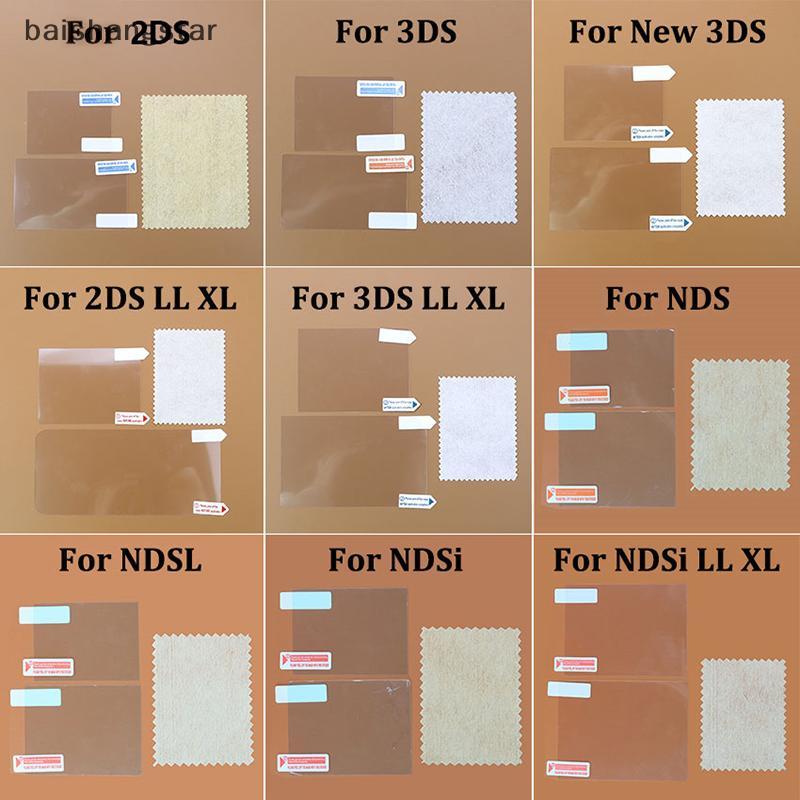 Baishangstar Top Bottom HD Phim bảo vệ màn hình LCD trong suốt cho 3DS 3DSXL NDS Lite NDSL DSi NDSI 