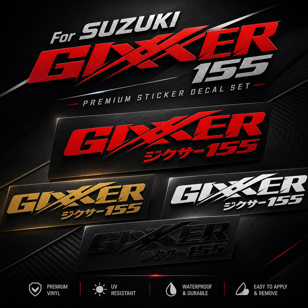 Nhãn dán Decal Vinyl chống nước phản quang Suzuki GIXXER 155
