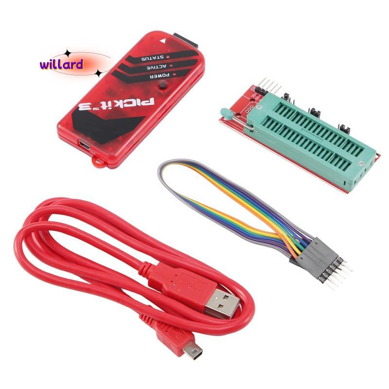 Lập trình viên PICKIT3 + PIC ICD2 PIC Kit Bộ chuyển đổi lập trình 2 / 3 Ghế lập trình đa năng FZ0508