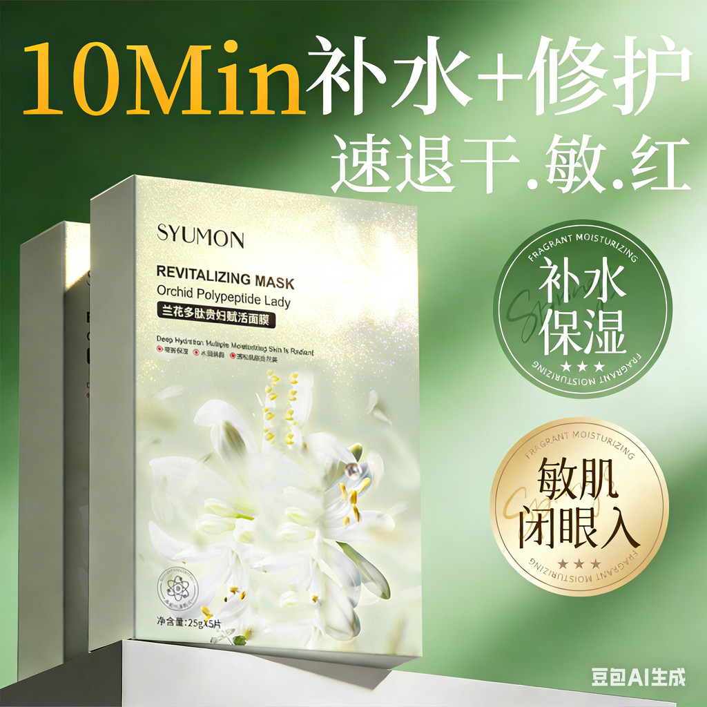 Water Dream Orchid Peptide Lady Revitalizing Mask Làm săn chắc độ đàn hồi Khóa trẻ hóa nước Dưỡng ẩm