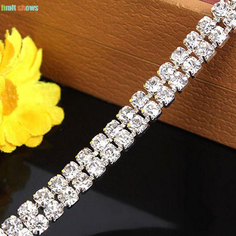 GIỚI HẠN SHOWS 1 hàng 2 hàng Viền 3 hàng Bạc Nhỏ gọn Đẹp Dây chuyền thủy tinh trong suốt