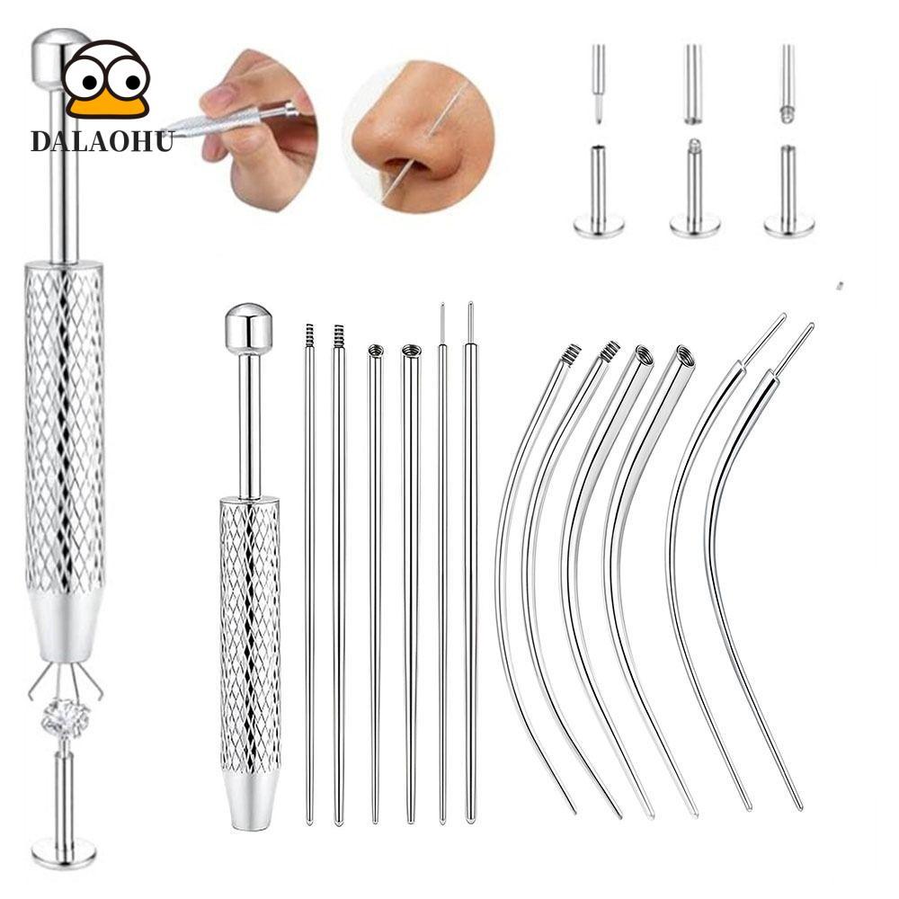 Bộ dụng cụ xỏ khuyên DALAOHU, dụng cụ xỏ bông tai thép không gỉ, taper xỏ chuyên nghiệp cho body pie
