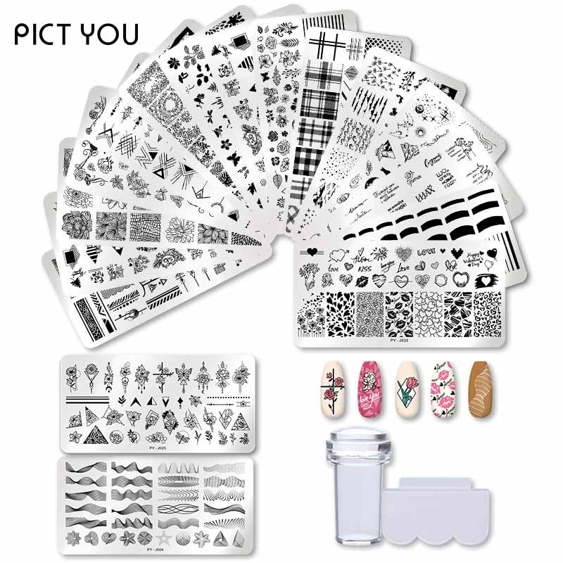 12 * 6cm Móng Tay Nghệ Thuật Mẫu Dập Tấm Thiết Kế Hoa Anima