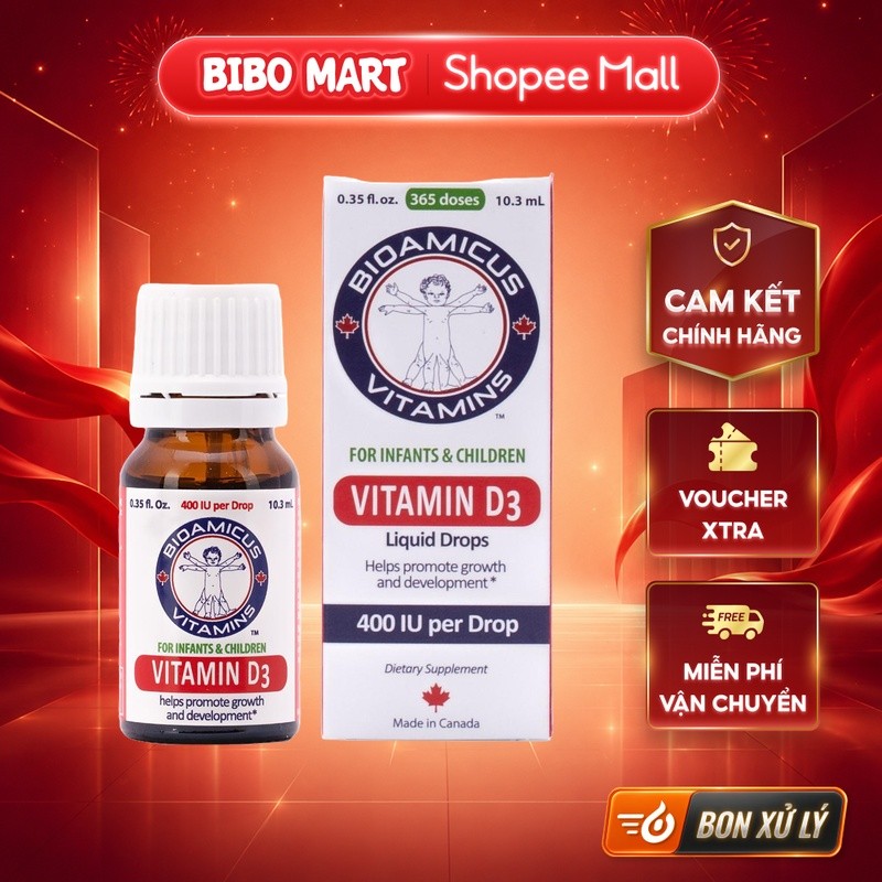 BioAmicus Vitamin D3 lọ 10ml - BM001.2