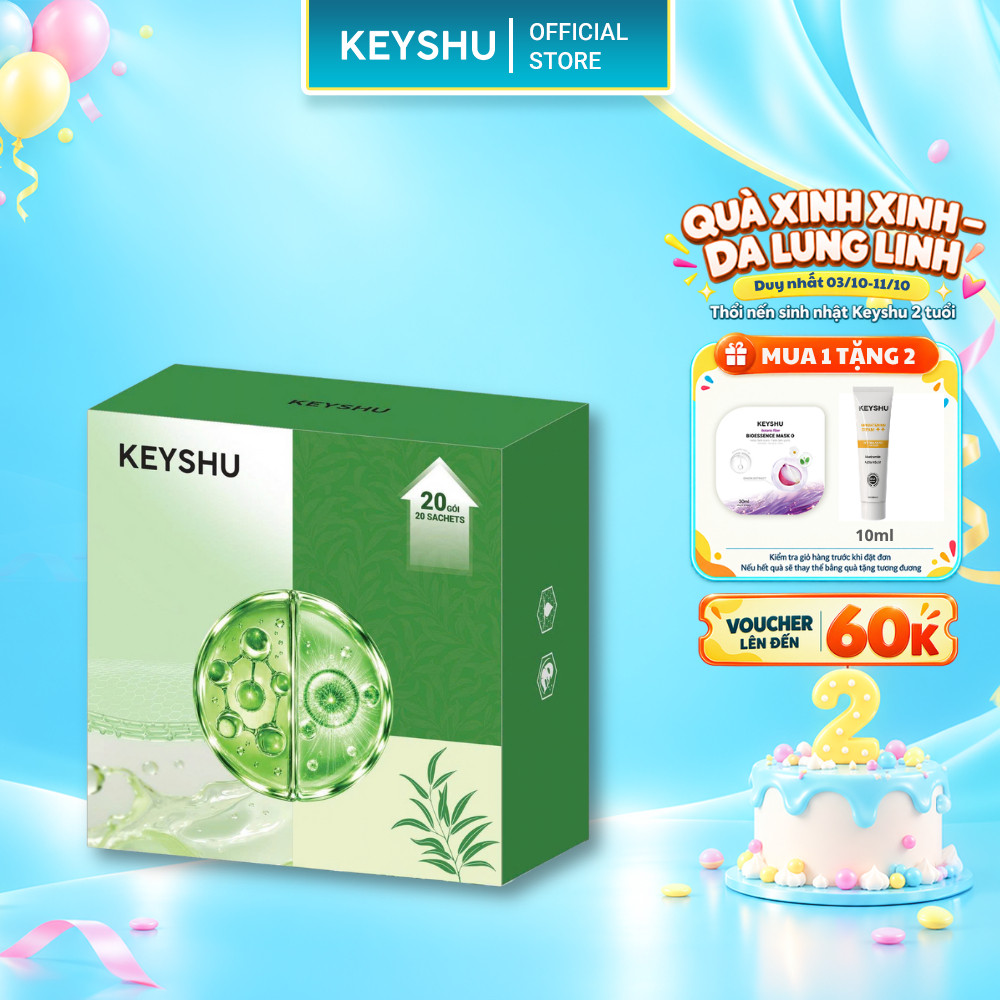Hộp 20 Miếng Mặt Nạ Mix Hỗ Trợ Giảm Mụn, Cấp Ẩm ( 10M Tràm Trà 26ml+10M Rau Má Premium 30ml)