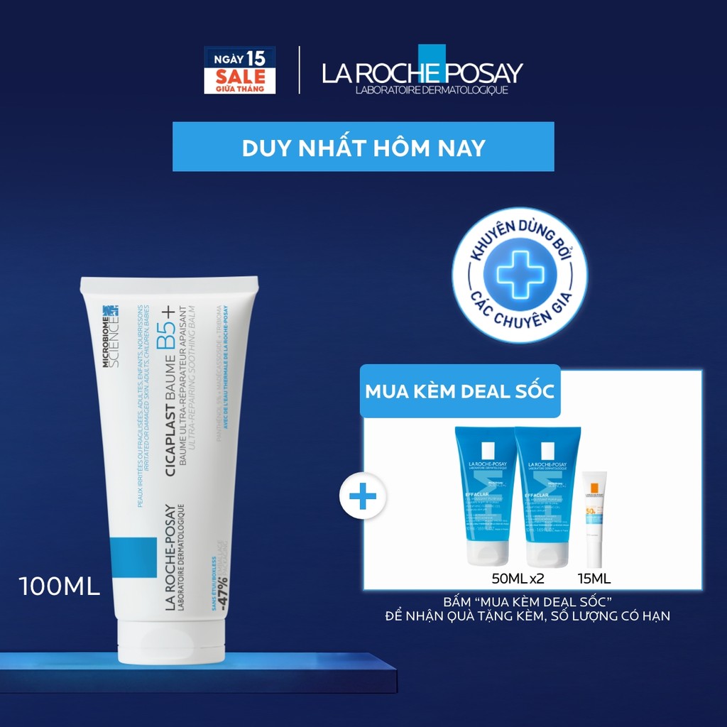 Kem Phục Hồi Đa Năng & Dưỡng Ẩm La Roche-Posay Cicaplast Baume B5+ (100ml) giúp phục hồi da sau 1 lần sử dụng