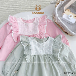   BAOBAO-HÀNG SẴN  - ÁO BABYDOLL CÁNH TIÊN PHỐI REN XINH XẮN ĐÁNG YÊU CHO BÉ GÁI - MZ2026 