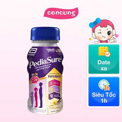 Thực phẩm dinh dưỡng y học cho trẻ 1-10 tuổi: Pediasure dạng lỏng hương vani 237ml (Lốc 6 chai)