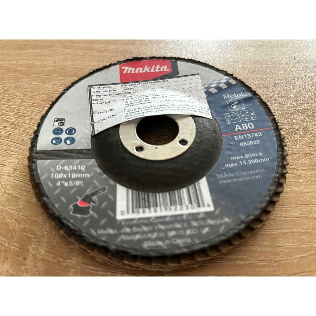 Đĩa nhám xếp Makita 100mm D-63410 chính hãng