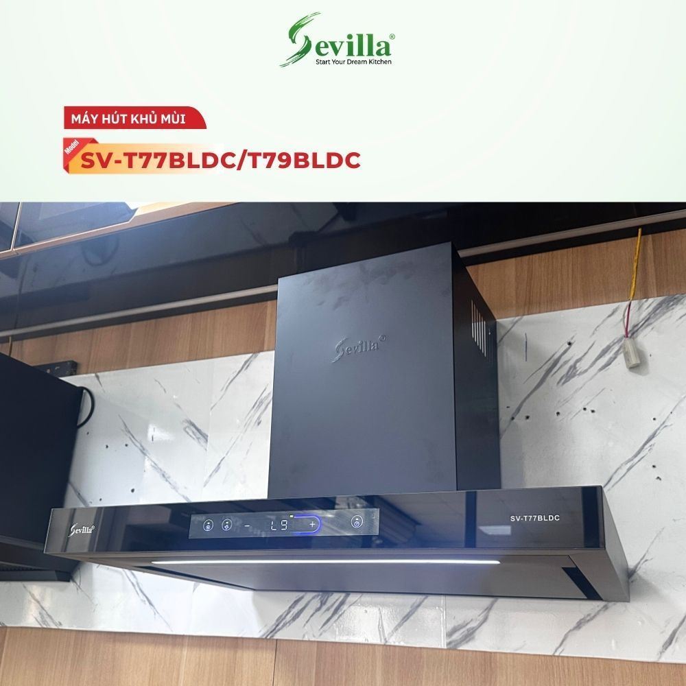 Máy hút mùi SEVILLA SV T77BLDC | SEVILLA SV T79BLDC | Công suất hút 2000m3/h | Bảo hành 2 năm