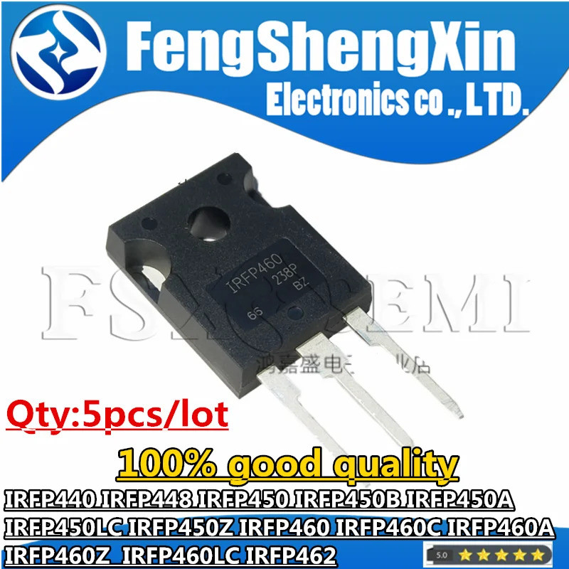 5 Miếng IRFP440 IRFP448 IRFP450 IRFP450B IRFP450A IRFP450LC IRFP450Z IRFP460 IRFP460C IRFP460A IRFP4